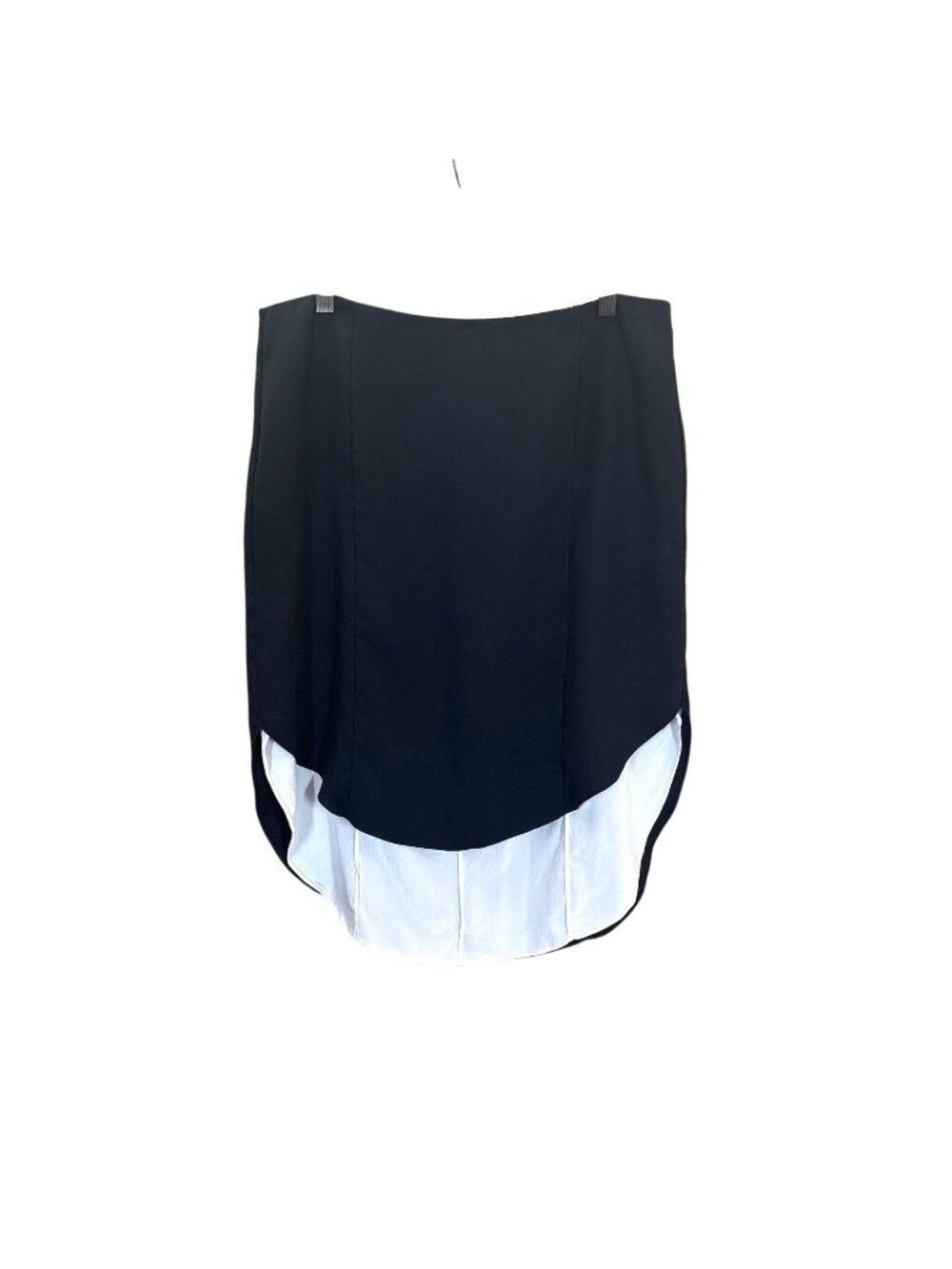 Rag and Bone Ashlee Black White High Low Straight Skirt 8